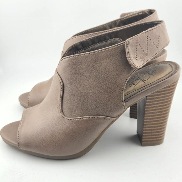 LifeStride “Naomi” Dress Sandal – Taupe/Beige Peep-Toe Bootie Womens size 6M - Picture 4 of 10